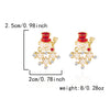 Women's Christmas Tree Snowflake Hoop Earrings Alloy Electroplated Holiday Jewelry With Stainless Steel Ear Posts