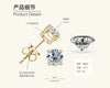 Women's Classic Fourclaw Moissanite Earrings In S925 Sterling Silver With Geometric Design And Electroplating