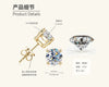 Women's Classic Fourclaw Moissanite Earrings In S925 Sterling Silver With Geometric Design And Electroplating