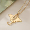 Women's Clavicle Chain Copper Plated Real Gold Inlaid Zircon Turtle Pendant Necklace Geometric Style