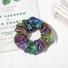 Women's Cloth And Pu Handmade Zipper Large Intestine Hair Ring Hair Accessories