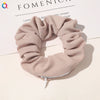 Women's Cloth And Pu Handmade Zipper Large Intestine Hair Ring Hair Accessories