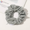 Women's Cloth And Pu Handmade Zipper Large Intestine Hair Ring Hair Accessories