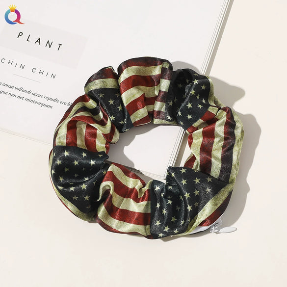 Women's Cloth And Pu Handmade Zipper Large Intestine Hair Ring Hair Accessories