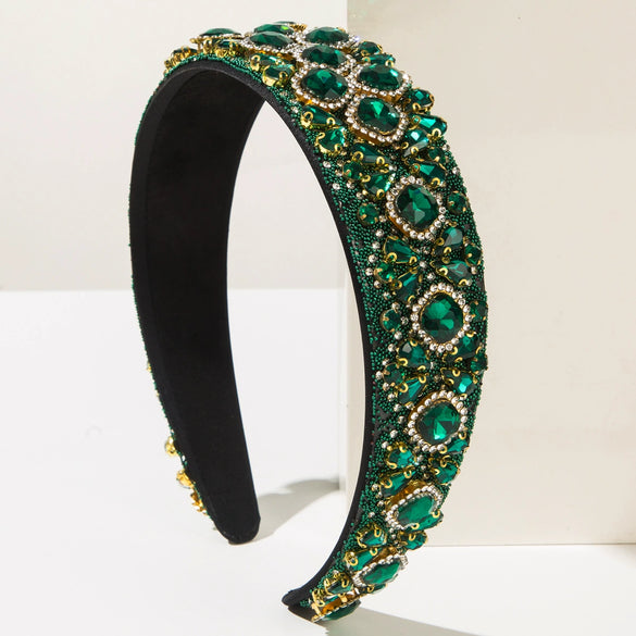 Women's Cloth Headband Fashion Retro Baroque Style Set With Diamonds