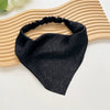 Women's Cloth Satin Bag Scarf Hair Elastic Belt Triangle Geometric Hair Accessories