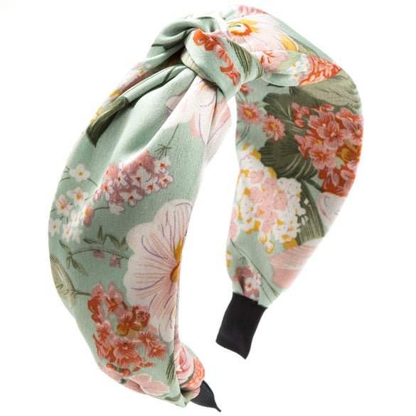Women's Cloth Widebrimmed Flower Headband With Printing Bohemian Style Fashion Hair Accessories