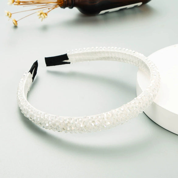 Women's Cloth Woven Crystal Hair Hoop