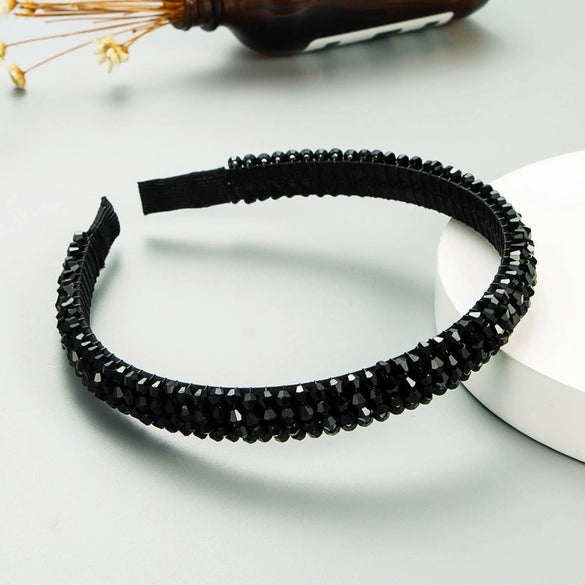 Women's Cloth Woven Crystal Hair Hoop