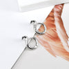 Women's Cobra Snake Shaped Earrings With Silver Needle And Copper Electroplated Animal Style Metal Fashion Earrings