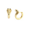 Women's Cobra Snake Shaped Earrings With Silver Needle And Copper Electroplated Animal Style Metal Fashion Earrings