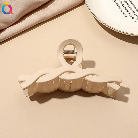 Women's Coffee Brown Frosted Shark Hair Clip Handmade Fashion Hair Accessory In Ps Abs And Pc
