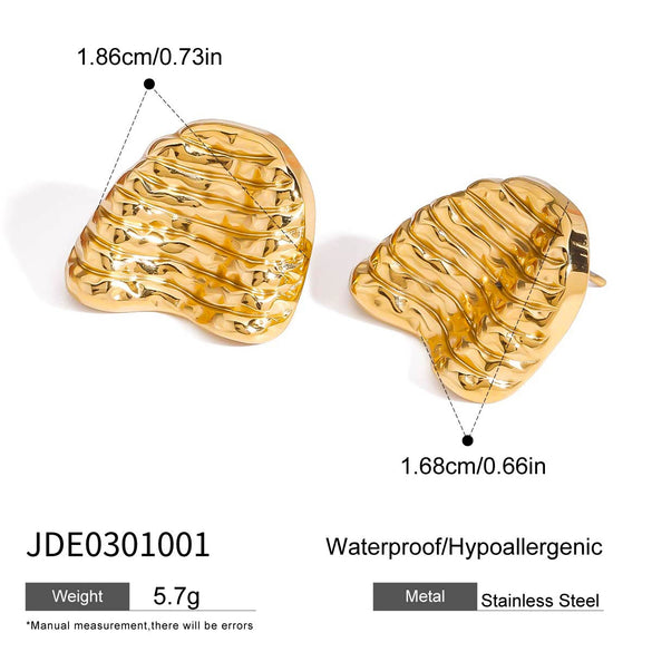 Women's Cold Style Stainless Steel Geometric Pattern Electroplated Earrings
