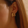 Women's Cold Style Stainless Steel Geometric Pattern Electroplated Earrings