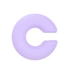 Women's Color Matte Thick Round C Shaped Hole Free Ear Clip Earrings Geometric Pattern Painted Finish