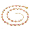 Women's Colorblock Stainless Steel And 316L Stainless Steel Bracelet And Round Eyes Evil Eye Necklace With Dripping Oil Treatment