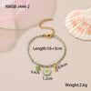Women's Colorful Braided Stainless Steel Geometric Pattern Electroplated Bracelet