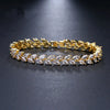 Women's Colorful Crystal Zircon Rhombus Patterned Electroplated Willow Leaf Bracelet Wholesale Fashion Jewelry