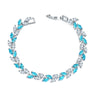 Women's Colorful Crystal Zircon Rhombus Patterned Electroplated Willow Leaf Bracelet Wholesale Fashion Jewelry