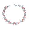 Women's Colorful Crystal Zircon Rhombus Patterned Electroplated Willow Leaf Bracelet Wholesale Fashion Jewelry