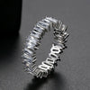 Women's Colorful Geometric Copper Ring With Zircon Inlay Electroplated Fashion Jewelry Wholesale