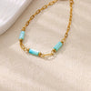 Women's Colorful Shell Bead Dopamine Bracelet Stainless Steel Electroplated