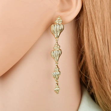 Womens Conch Plating Alloy Earrings Nhbq125216