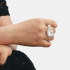 Women's Conch Ring Alloy Wave Pattern Electroplated Summer Beach Ocean Style