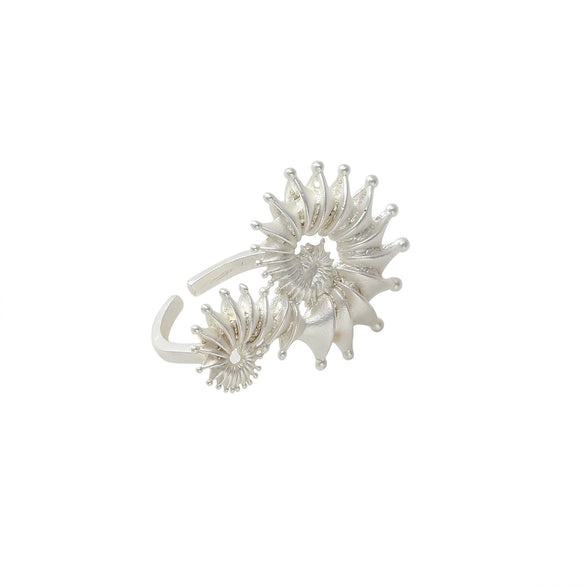Women's Conch Ring Alloy Wave Pattern Electroplated Summer Beach Ocean Style