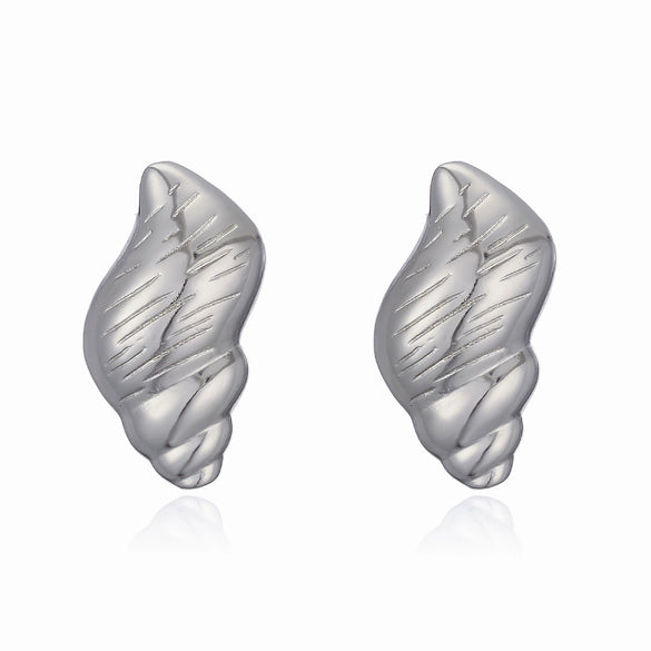 Women's Conch Shell Earrings Copper With Zirconia Animal Zodiac Style