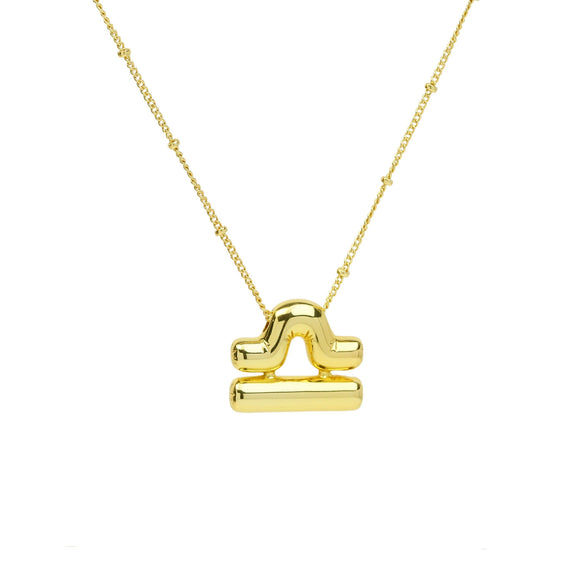 Women's Constellation Fashion Pendant Necklace Copper Brass Electroplating Clip Bead Chain