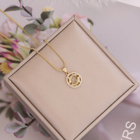 Women's Constellation Metal Pendant Necklace With Micro Inlay Full Diamond And Electroplating