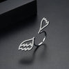Women's Copper Angel Wing Ring With Geometric Zircon Detail Electroplated Open Adjustable Design