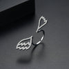 Women's Copper Angel Wing Ring With Geometric Zircon Detail Electroplated Open Adjustable Design