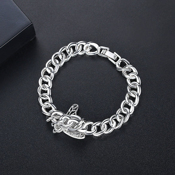 Women's Copper Animal Zodiac Bracelet With Zircon Inlay And Link Chain Fashion Jewelry