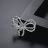 Women's Copper Bow Brooch Pin With Zircon Inlay And Electroplated Finish Decorative Jewelry Accessory
