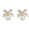 Women's Copper Bow Pattern Electroplated Earrings