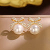 Women's Copper Bow Pattern Electroplated Earrings