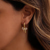 Women's Copper Bowknot Rhinestone Earrings Minimalist Geometric Design With Electroplated Finish Sweet Versatile Fashion Jewelry