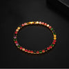 Women's Copper Bracelet With Aaa Round Color Zircon Geometric Natural Style Fashion Jewelry