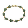 Women's Copper Christmas Bracelet With Colorful Drip Oil Geometric Design And Festive Holiday Tree Motifs