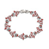 Women's Copper Christmas Bracelet With Colorful Drip Oil Geometric Design And Festive Holiday Tree Motifs