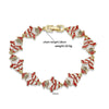 Women's Copper Christmas Bracelet With Colorful Drip Oil Geometric Design And Festive Holiday Tree Motifs