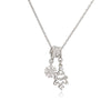 Women's Copper Christmas Necklace With Santa Claus Snowflake Stocking And Candy Cane Charms Dripping Oil Finish And O Chain