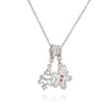 Women's Copper Christmas Necklace With Santa Claus Snowflake Stocking And Candy Cane Charms Dripping Oil Finish And O Chain