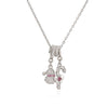 Women's Copper Christmas Necklace With Santa Claus Snowflake Stocking And Candy Cane Charms Dripping Oil Finish And O Chain