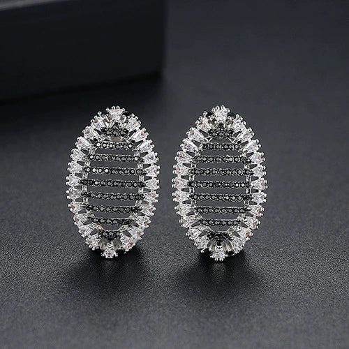 Women's Copper Cicada Pupa Earrings With Zircon Inlay And Color Contrast Design For Everyday Wear