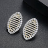 Women's Copper Cicada Pupa Earrings With Zircon Inlay And Color Contrast Design For Everyday Wear