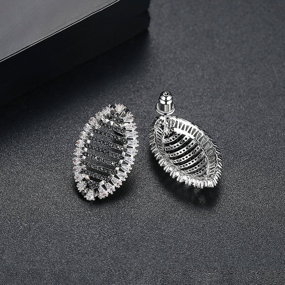 Women's Copper Cicada Pupa Earrings With Zircon Inlay And Color Contrast Design For Everyday Wear