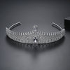 Women's Copper Crown Tiara With Zircon Embellishment Luxury Bridal Wedding Headpiece And Jewelry Hair Accessory